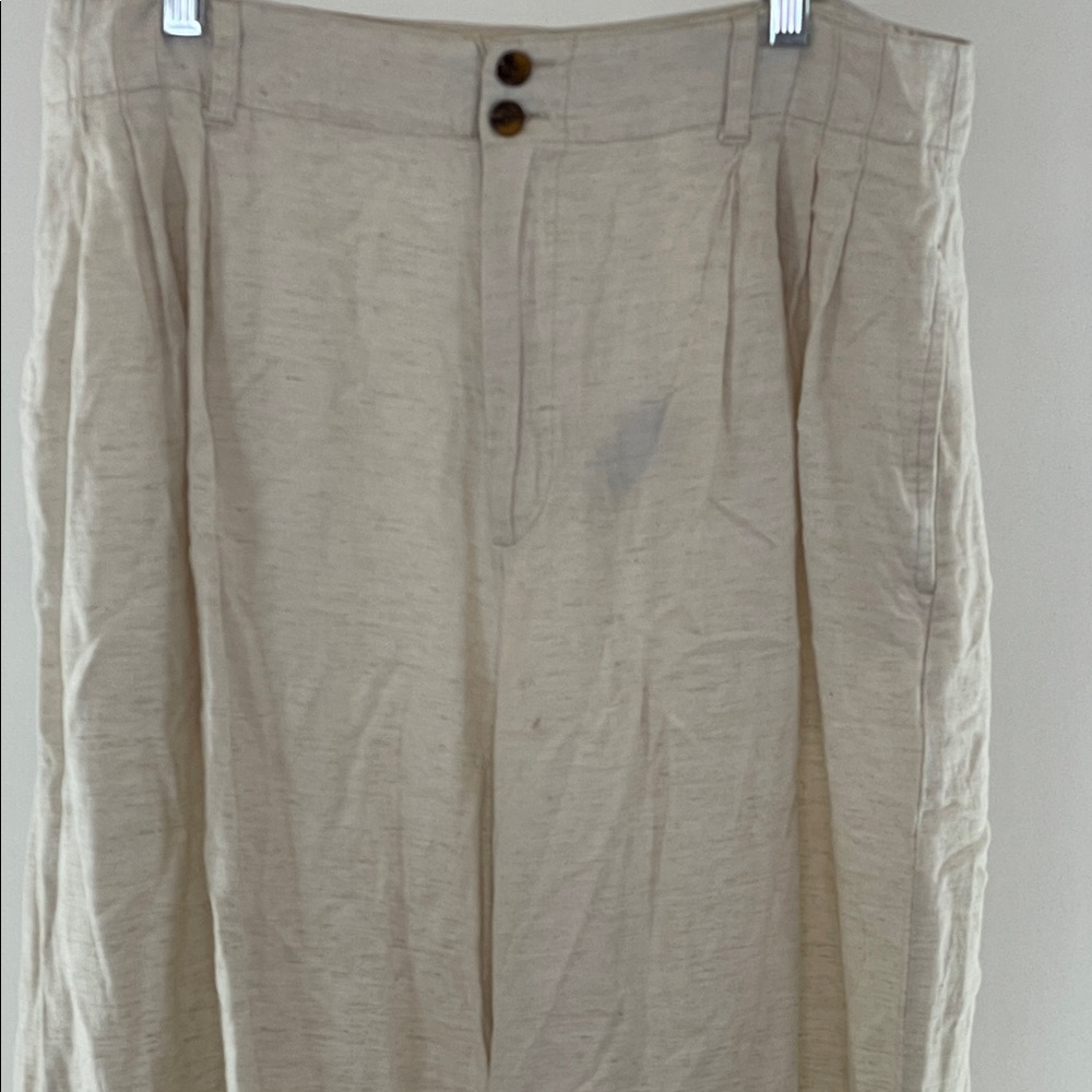 CeCe Pleated Wide Leg Trousers Off-White, 10 - Picture 14 of 17